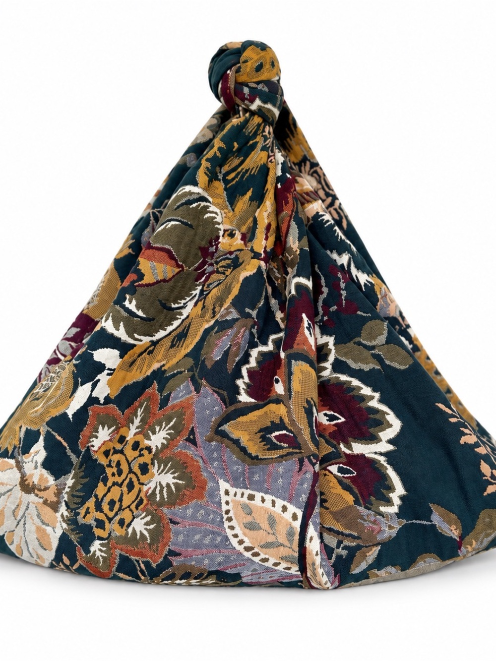 Handmade Ibiza Knot Triangle Tote Boho Floral 100% Cotton Resort Bag